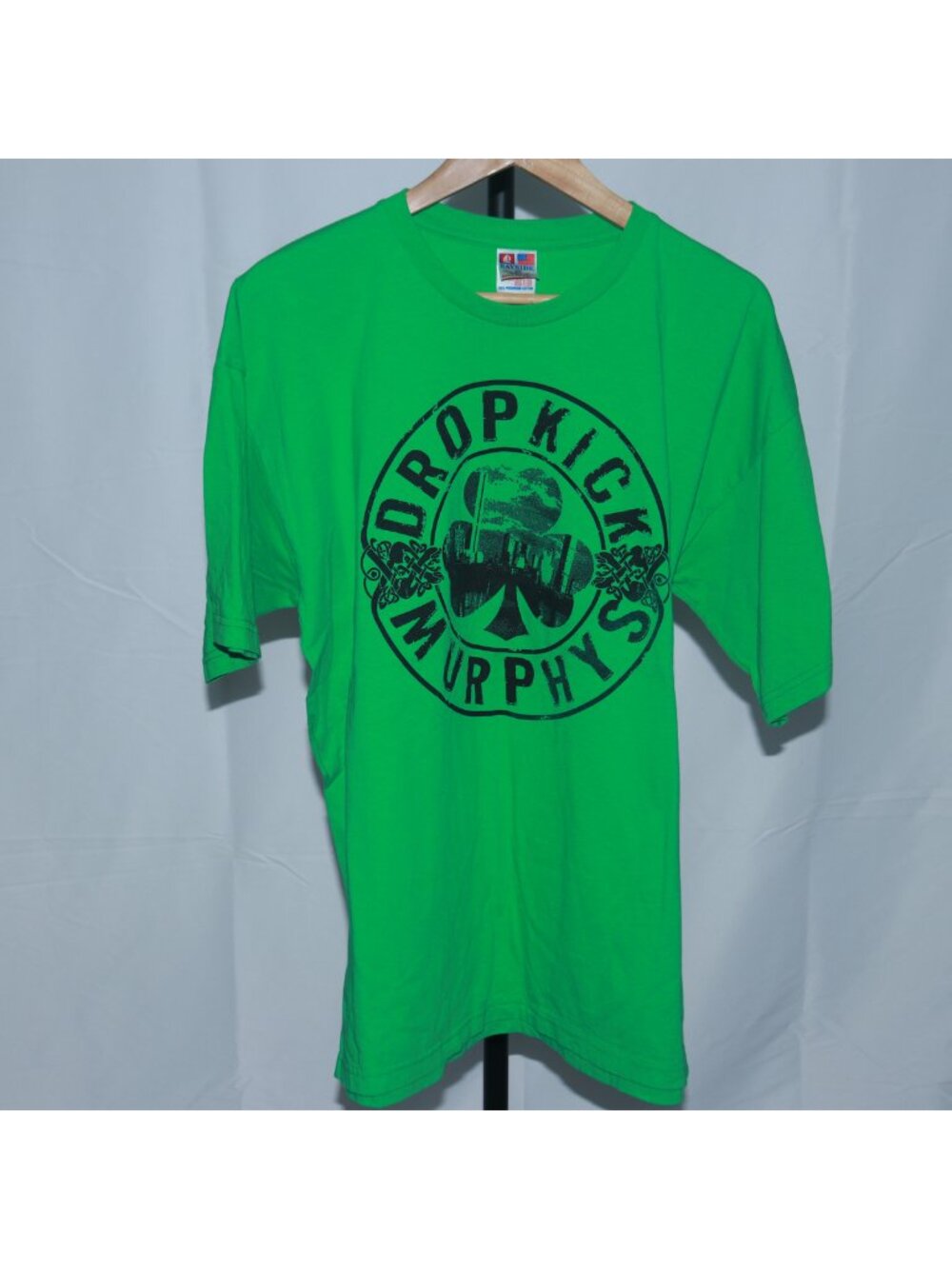 Bayside Dropkick Murphys Shamrock Boot Print T-Shirt Green XL USA